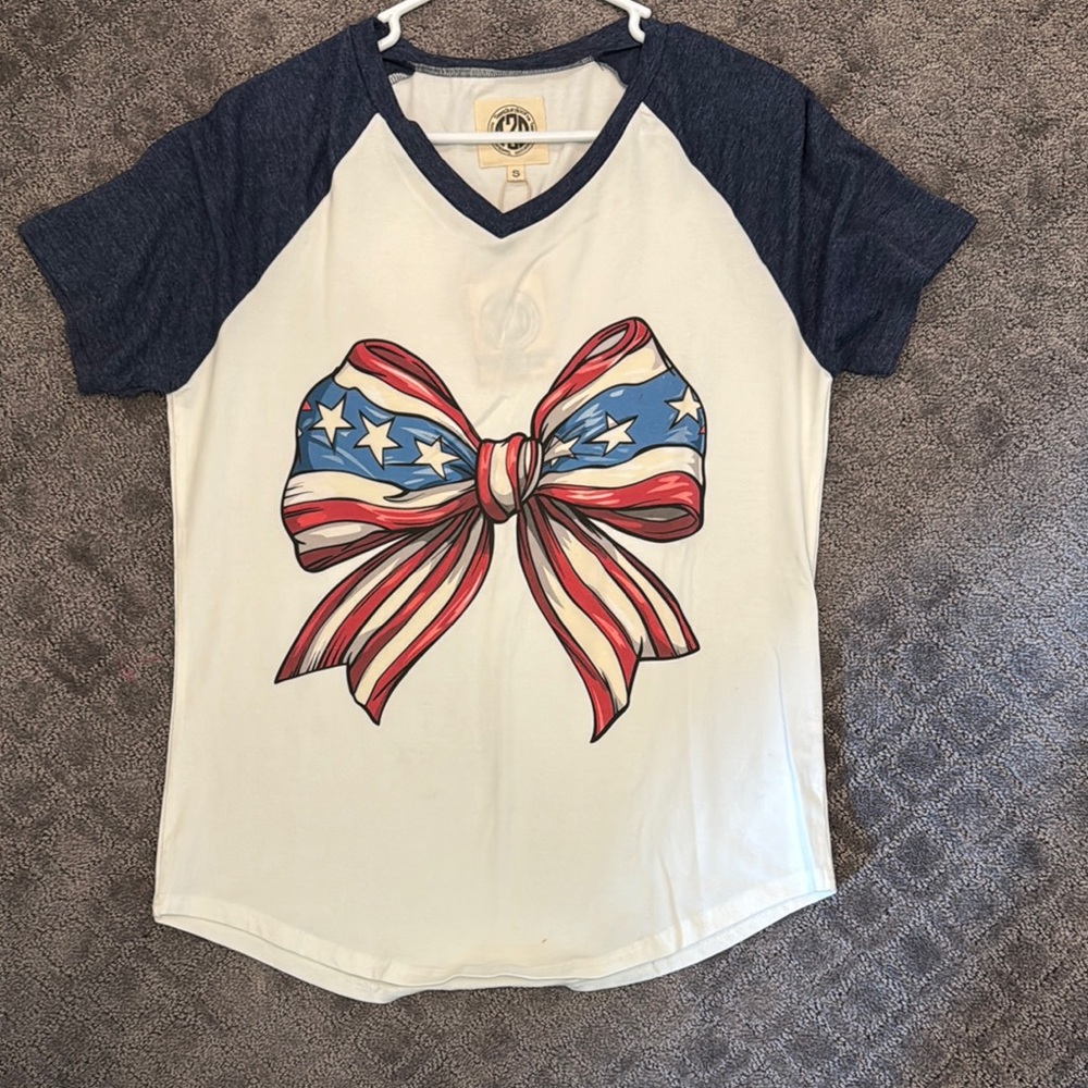 Patriotic/July 4th Bow Shirt